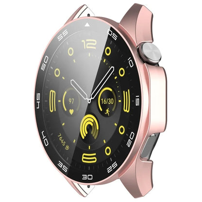 For Huawei Watch GT 4 46mm Watch Case Tempered Glass Screen Protector PC Frame Cover with Dial Plate