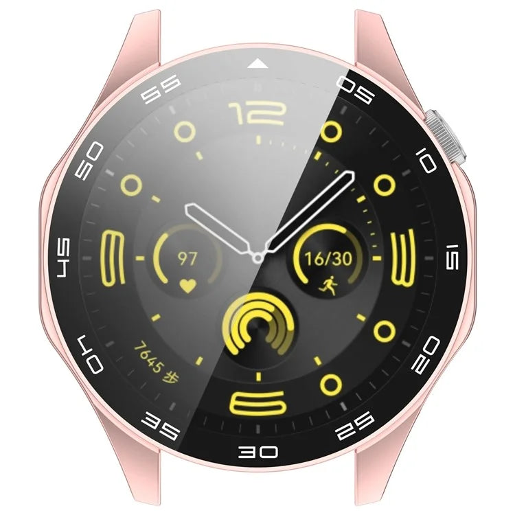 For Huawei Watch GT 4 46mm Watch Case Tempered Glass Screen Protector PC Frame Cover with Dial Plate