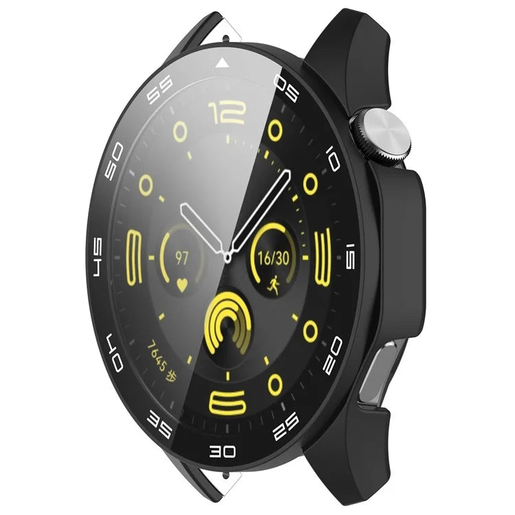 For Huawei Watch GT 4 46mm Watch Case Tempered Glass Screen Protector PC Frame Cover with Dial Plate