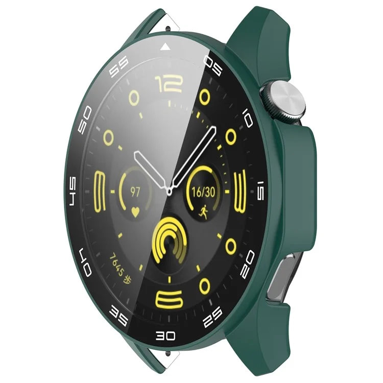 For Huawei Watch GT 4 46mm Watch Case Tempered Glass Screen Protector PC Frame Cover with Dial Plate