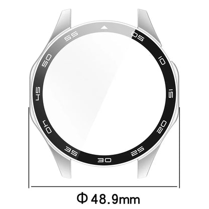 For Huawei Watch GT 4 46mm Watch Case Tempered Glass Screen Protector PC Frame Cover with Dial Plate