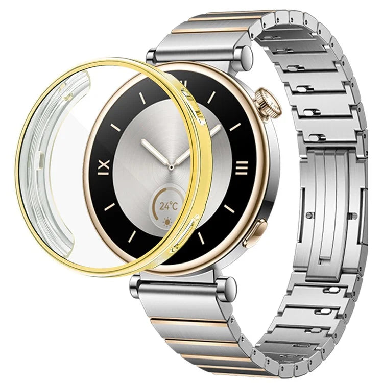 For Huawei Watch GT 4 41mm Watch Protector Electroplating Full Coverage TPU Watch Cover
