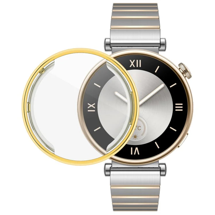 For Huawei Watch GT 4 41mm Watch Protector Electroplating Full Coverage TPU Watch Cover