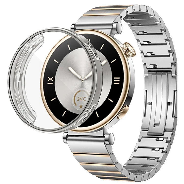 For Huawei Watch GT 4 41mm Watch Protector Electroplating Full Coverage TPU Watch Cover