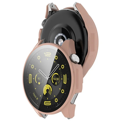 For Honor Watch 4 Pro Watch Case PC Full Coverage Protective Cover with Tempered Glass Screen Film
