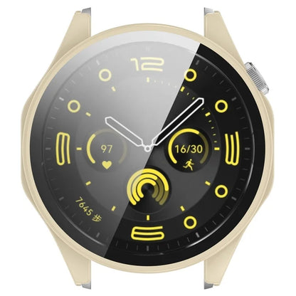 For Honor Watch 4 Pro Watch Case PC Full Coverage Protective Cover with Tempered Glass Screen Film