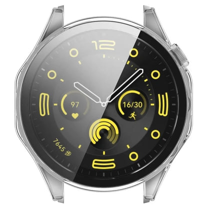 For Honor Watch 4 Pro Watch Case PC Full Coverage Protective Cover with Tempered Glass Screen Film