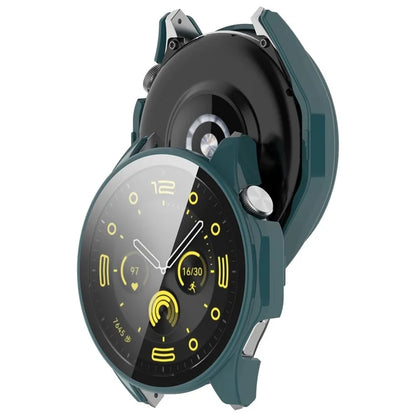 For Honor Watch 4 Pro Watch Case PC Full Coverage Protective Cover with Tempered Glass Screen Film
