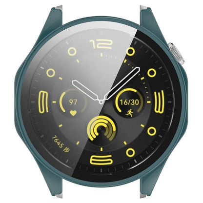 For Honor Watch 4 Pro Watch Case PC Full Coverage Protective Cover with Tempered Glass Screen Film