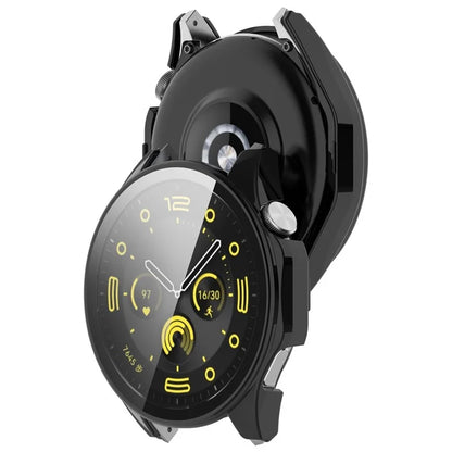 For Honor Watch 4 Pro Watch Case PC Full Coverage Protective Cover with Tempered Glass Screen Film