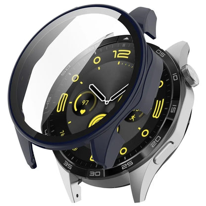 For Honor Watch 4 Pro Watch Case PC Full Coverage Protective Cover with Tempered Glass Screen Film