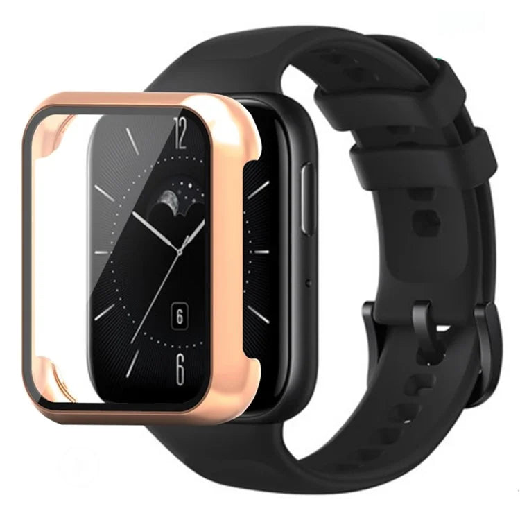 For Oppo Watch 3 Watch Case Electroplated Hard PC Cover with Tempered Glass Screen Film
