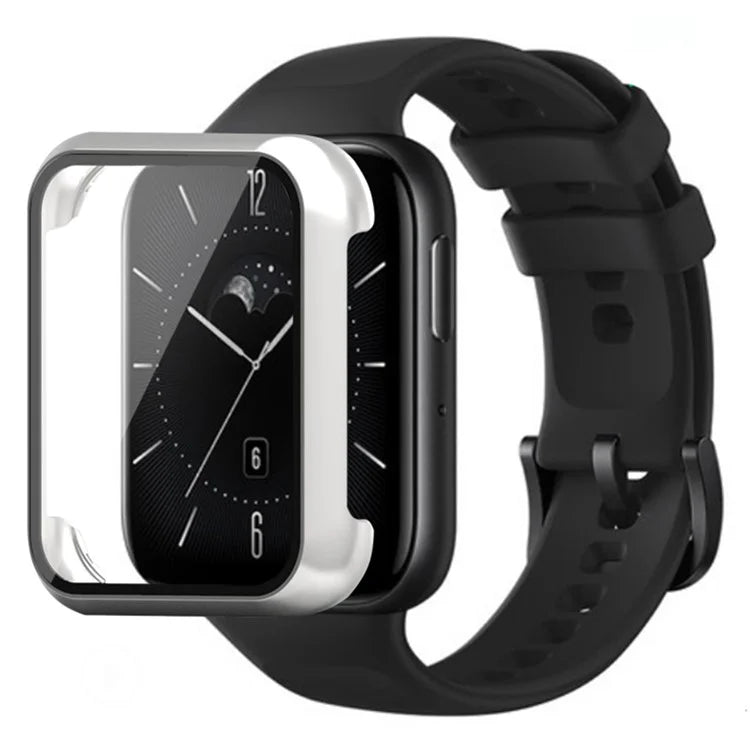 For Oppo Watch 3 Watch Case Electroplated Hard PC Cover with Tempered Glass Screen Film