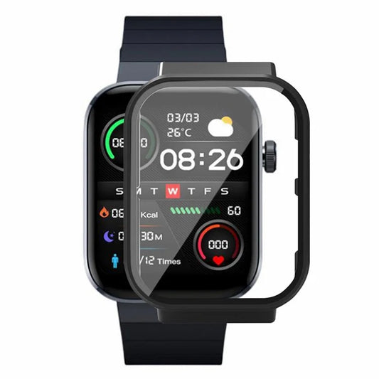 For Mibro Watch T1 Watch Case Hard PC Anti-scratch Cover with Tempered Glass Screen Film
