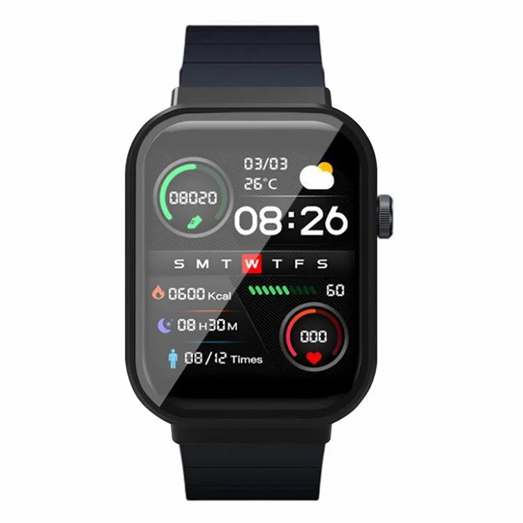 For Mibro Watch T1 Watch Case Hard PC Anti-scratch Cover with Tempered Glass Screen Film
