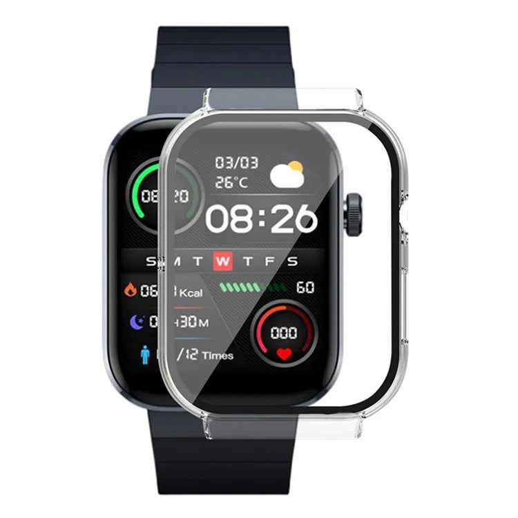 For Mibro Watch T1 Watch Case Hard PC Anti-scratch Cover with Tempered Glass Screen Film