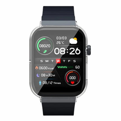 For Mibro Watch T1 Watch Case Hard PC Anti-scratch Cover with Tempered Glass Screen Film