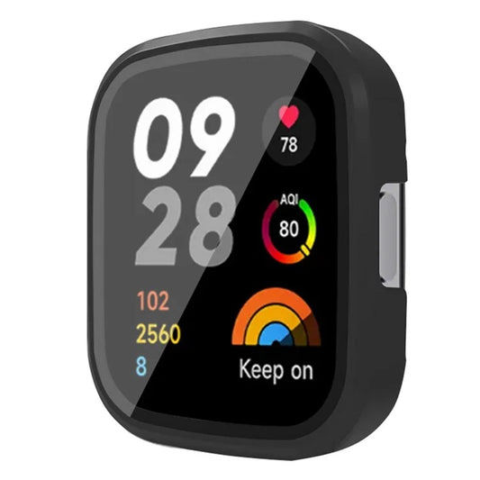 For Xiaomi Redmi Watch 3 Hard PC Watch Case Cover with Tempered Glass Screen Protector