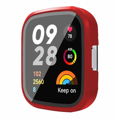 For Xiaomi Redmi Watch 3 Hard PC Watch Case Cover with Tempered Glass Screen Protector