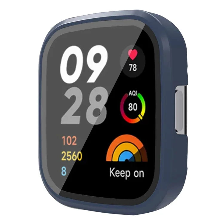 For Xiaomi Redmi Watch 3 Hard PC Watch Case Cover with Tempered Glass Screen Protector