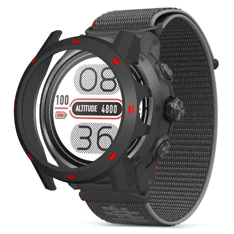 For Coros Apex 2 Pro Watch Frame Half Cover Hard PC Protective Case+Red