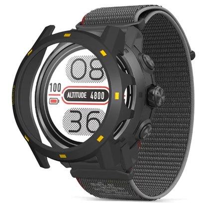 For Coros Apex 2 Pro Watch Frame Half Cover Hard PC Protective Case+Yellow