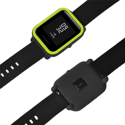 For Huami Amazfit Bip / Bip Lite Protective Edge Case Dual Color Silicone Watch Cover