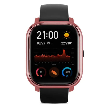 For Huami Amazfit GTS Bumper Frame Hollow Hard PC Electroplated Watch Case