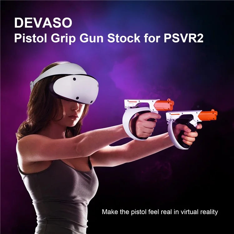 DEVASO Compatible with Sony PS VR2 Pistol Grip Case Gun Stock VR Headset Accessories
