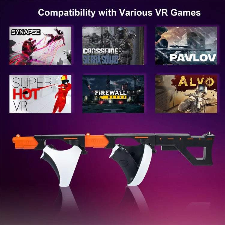DEVASO For Sony PS VR2 Controller Gun Stock VR Game Grip Case VR Headset Replacement Parts