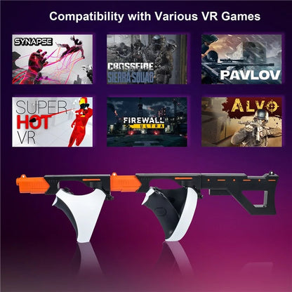 DEVASO For Sony PS VR2 Controller Gun Stock VR Game Grip Case VR Headset Replacement Parts