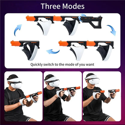 DEVASO For Sony PS VR2 Controller Gun Stock VR Game Grip Case VR Headset Replacement Parts