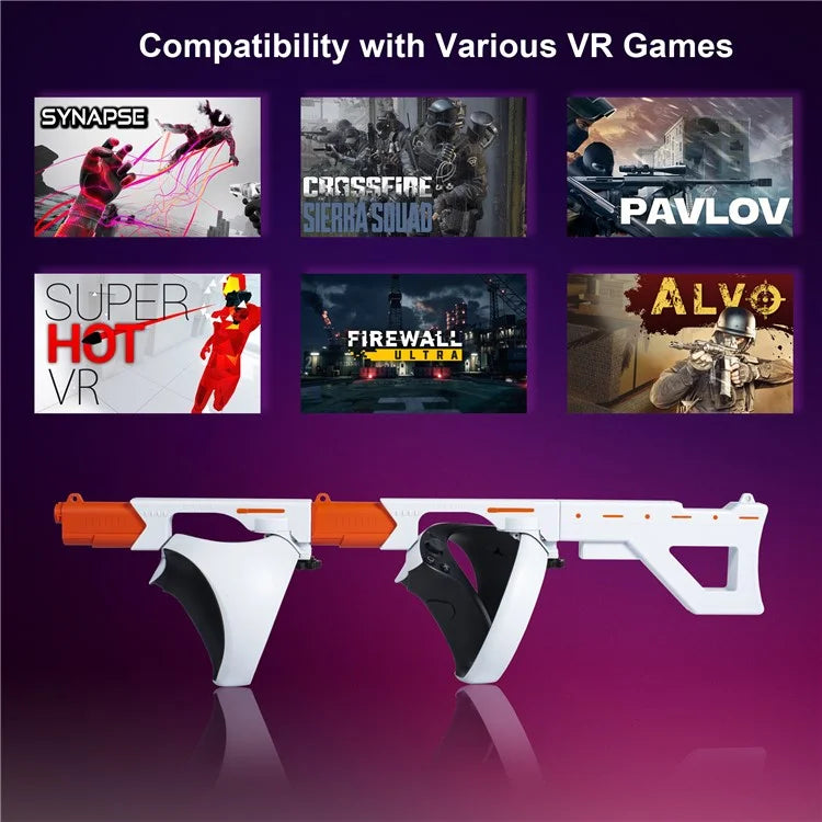 DEVASO For Sony PS VR2 Controller Gun Stock VR Game Grip Case VR Headset Replacement Parts