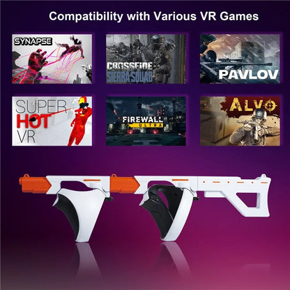 DEVASO For Sony PS VR2 Controller Gun Stock VR Game Grip Case VR Headset Replacement Parts