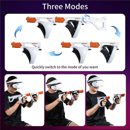 DEVASO For Sony PS VR2 Controller Gun Stock VR Game Grip Case VR Headset Replacement Parts