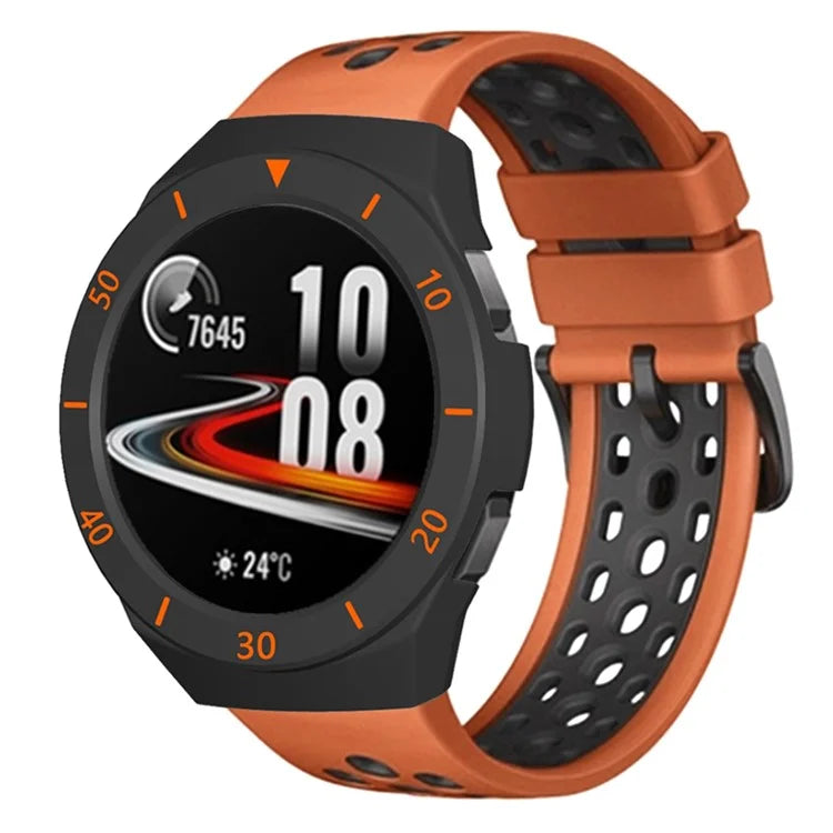 For Huawei Watch GT 2e Watch Case Ultra-light Hollow PC Half Cover Watch Frame with Dial Plate