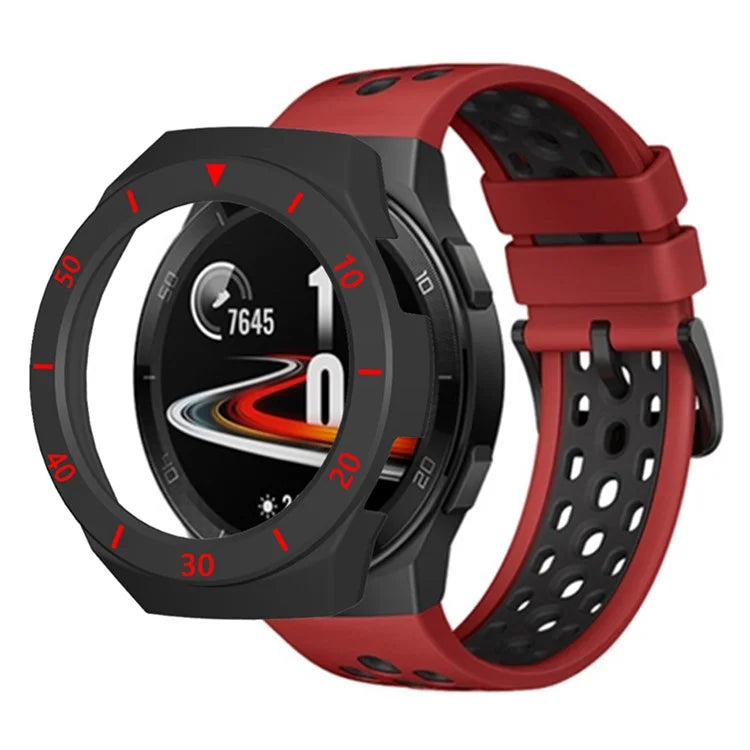 For Huawei Watch GT 2e Watch Case Ultra-light Hollow PC Half Cover Watch Frame with Dial Plate