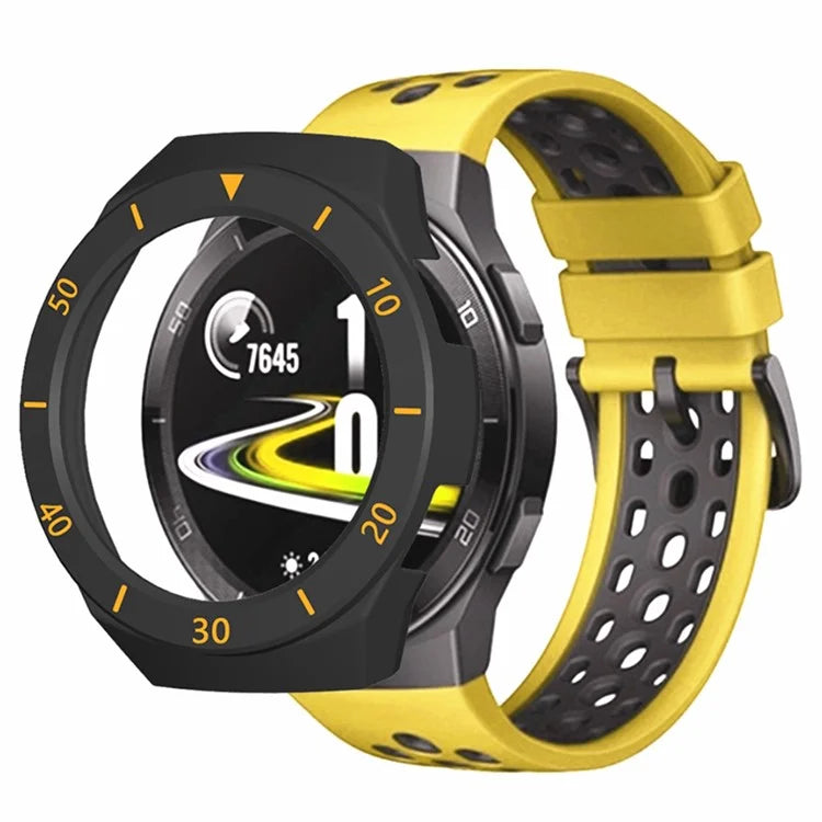 For Huawei Watch GT 2e Watch Case Ultra-light Hollow PC Half Cover Watch Frame with Dial Plate