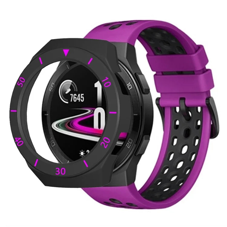 For Huawei Watch GT 2e Watch Case Ultra-light Hollow PC Half Cover Watch Frame with Dial Plate