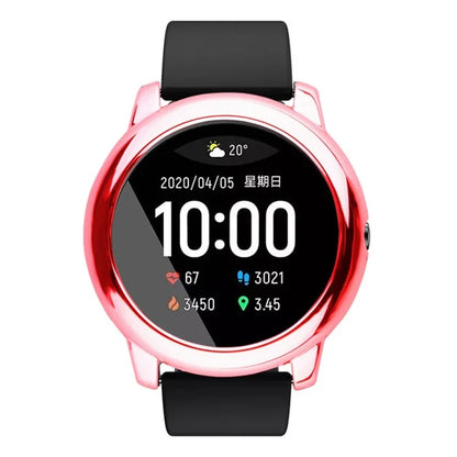 For Haylou Solar LS05 Hard PC Frame Cover Electroplating Watch Case Protector
