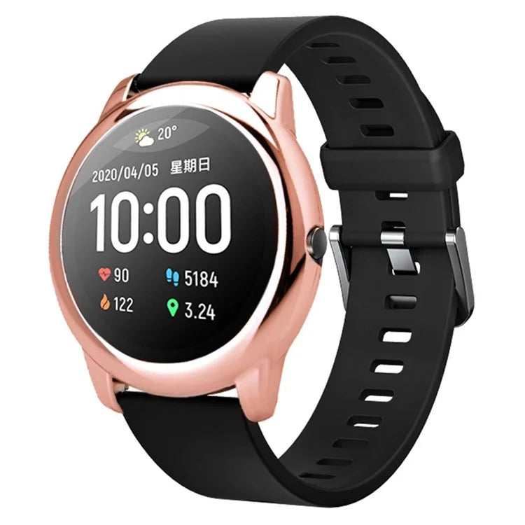 For Haylou Solar LS05 Hard PC Frame Cover Electroplating Watch Case Protector