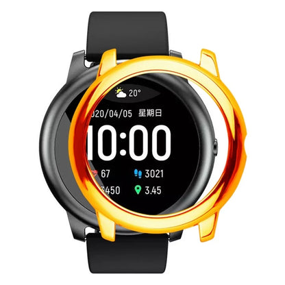 For Haylou Solar LS05 Hard PC Frame Cover Electroplating Watch Case Protector
