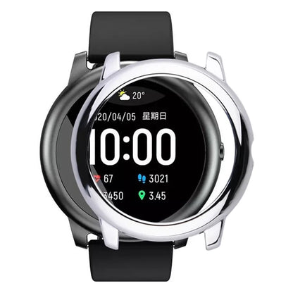 For Haylou Solar LS05 Hard PC Frame Cover Electroplating Watch Case Protector