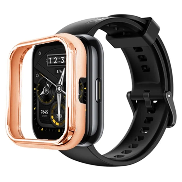 For Realme Watch 2 Pro Hard PC Electroplating Cover Half-Coverage Watch Case