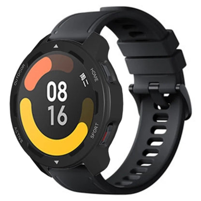 For Xiaomi Watch S1 Active / Watch Color 2 Protective Cover Hard PC Watch Case Hollow Frame+White
