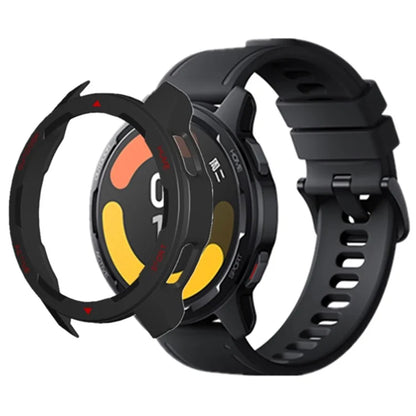 For Xiaomi Watch S1 Active / Watch Color 2 Protective Cover Hard PC Watch Case Hollow Frame+Red