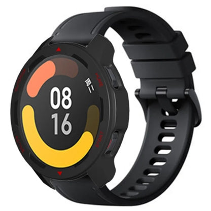 For Xiaomi Watch S1 Active / Watch Color 2 Protective Cover Hard PC Watch Case Hollow Frame+Red