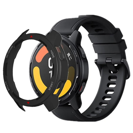 For Xiaomi Watch S1 Active / Watch Color 2 Protective Cover Hard PC Watch Case Hollow Frame+Red+White