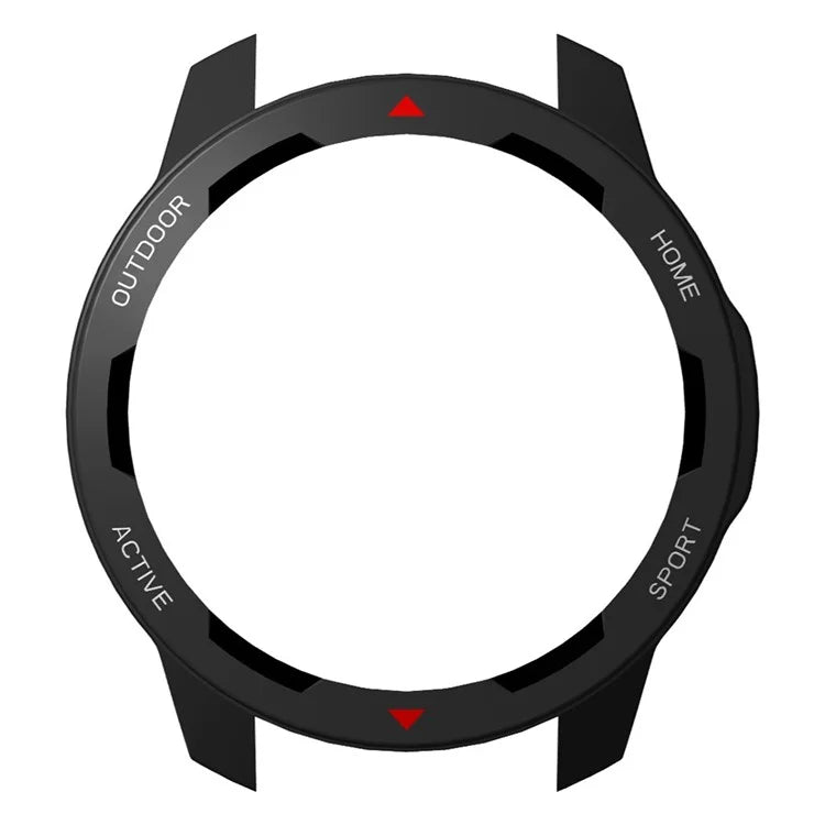 For Xiaomi Watch S1 Active / Watch Color 2 Protective Cover Hard PC Watch Case Hollow Frame+Red+White