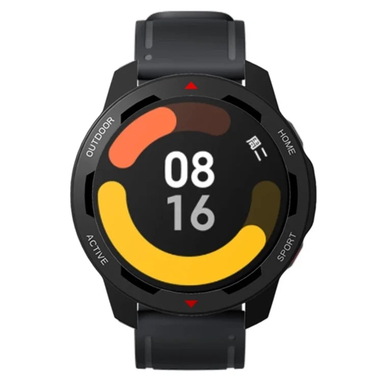 For Xiaomi Watch S1 Active / Watch Color 2 Protective Cover Hard PC Watch Case Hollow Frame+Red+White